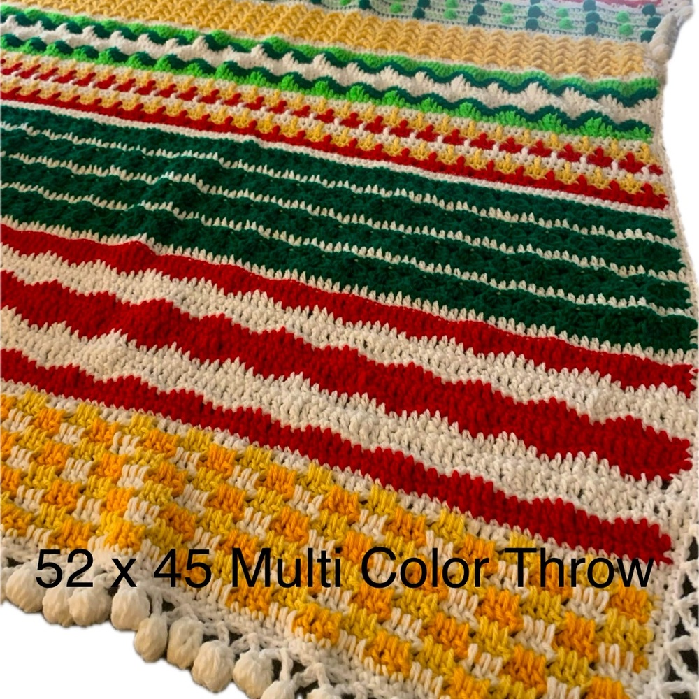 Colorful Striped Throw Blanket